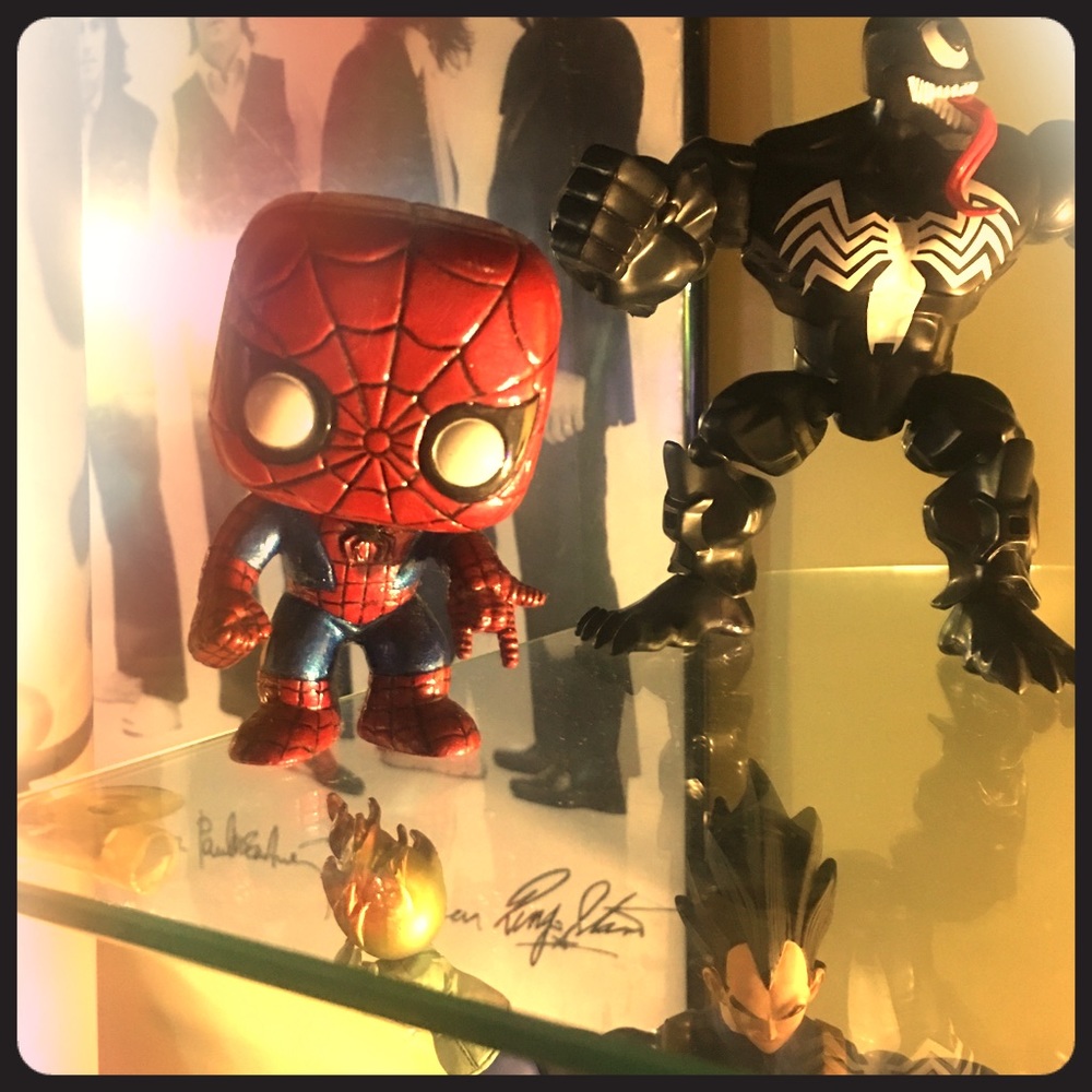 Rare collectible Spider-Man pop and venom